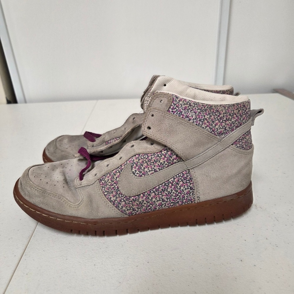 Nike Dunk High Skinny Premium Liberty Grey Floral 318714-601 Womens 10.5